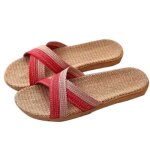 Claquette femmeclaquette mode femme en lin avec supportantid�rapant claquette femme de plage de piscine ...