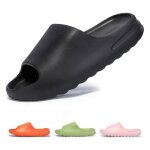 Claquettes femme plage ete sandales homme caoutchouc pantoufles femme antid�rapante piscine slide unisex ...