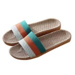 Claquette femmeclaquette mode femme en lin avec supportantidrapant claquette femme de plage de piscine ...