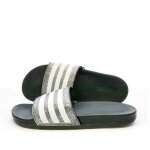 Claquettes noire / argent adidas adilette comfort fy8836