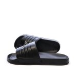 Claquettes noires homme kappa sarty