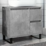 Clarence * armoire de lavabo de salle de bain / meuble sous vasque / armoire d�vier gris b�ton 65x33x60 ...