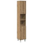 Clarence armoire de rangement pour salle de bain - colonne wc - chne artisanal 30x30x179 cm ll0989