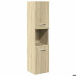 Clarence armoire de rangement pour salle de bain - colonne wc - chne sonoma 30x30x130 cm agglomr ...