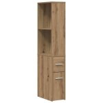 Clarence armoire de rangement pour salle de bain - colonne wc - armoire troite - avec roulettes chne ...