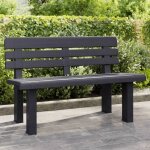 Clarence * banquette de jardin - chaise dext�rieuranthracite 110x52x71 cm polypropyl�ne &europ5727227 ...