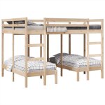 Clarence® cadre de lit superposé - lit enfant / 3 places - 140x200 / 70x140 cm bois de pin massif lv492 ... Clarence® cadre de lit superposé - lit enfant / 3 places - 140x200 / 70x140 cm bois de pin massif lv492 ...