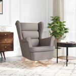 Clarence® fauteuil de repos / chaise à bascule - taupe 74x90x102 cm tissu lv0188 Clarence® fauteuil de repos / chaise à bascule - taupe 74x90x102 cm tissu lv0188