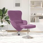 Clarence® fauteuil simple - chaise - canapé - pour salon / chambre / bureau - lot de 2 violet 63x73x90 ... Clarence® fauteuil simple - chaise - canapé - pour salon / chambre / bureau - lot de 2 violet 63x73x90 ...