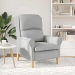 Clarence� fauteuil simple - chaise - canap� - pour salon / chambre / bureau - gris nuage 76x94x102 cm ...