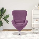 Clarence® fauteuil simple - chaise - canapé - pour salon / chambre / bureau - violet 63x73x90 cm velours ... Clarence® fauteuil simple - chaise - canapé - pour salon / chambre / bureau - violet 63x73x90 cm velours ...