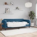 Clarence� lit 1 place / lit de repos - lit de jour - sans matelas - bleu 80x200 cm - velours lv12449