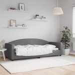 Clarence� lit 1 place / lit de repos - lit de jour - sans matelas - gris fonc� 80x200 cm - tissu lv12474 ...