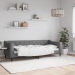 Clarence� lit 1 place / lit de repos - lit de jour - sans matelas - gris fonc� 80x200 cm - tissu lv12514 ...