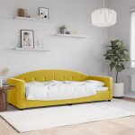 Clarence� lit 1 place / lit de repos - lit de jour - sans matelas - jaune 80x200 cm - velours lv12497 ...
