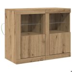 Clarence - new buffet bahut vaisselier - jills - buffet pour salons avec �clairage led ch�ne artisanal ...