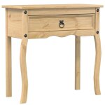 Clarence� table console table dappoint table dentr�e corona 73x35x73 cm bois de pin massif ll946