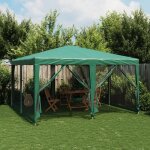 Clarence® tente de fête - tonnelle pliante - avec 8 parois latérales en maille vert 4x4 m pehd ll646 Clarence® tente de fête - tonnelle pliante - avec 8 parois latérales en maille vert 4x4 m pehd ll646