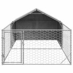 Clarence - top * meuble / maison / niche dextrieur pour chien enclos 5x2x15 m - entre ouverte - acier ...