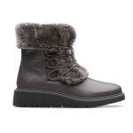 Bottes - clarks - ivery jump - cuir gris - isoles - femme