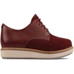 Clarks femme glick darby merlot demi chaussures en cuir bordeaux 355