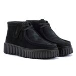 Clarks torhill moss bottes noires en daim pour femmes