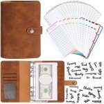 Classeur budget a6 en cuir pu 12 enveloppes pvc et feuilles de budget pour planificateur de dpenses ...
