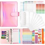 Classeur budget a6 cuir pu laser organisateur budget avec 8 pochettes depenses transparentes 40 tableaux ...