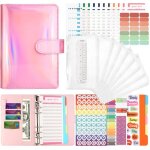 Classeur budget a6 budget planner classeur enveloppe budget set cuir pu laser organisateur budget avec ...