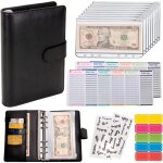 Classeur de budget en cuir pu a6 ensemble de systme denveloppes dargent pour carnet de notes avec poches ...