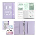 Classeur budget - ynkkvre - a5 - violet - 100 enveloppes - conomie dargent