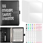 Classeur de défi 100 enveloppesa5 classeur budget cahier de compte avec stylo et feuilles de budgetrose ... Classeur de défi 100 enveloppesa5 classeur budget cahier de compte avec stylo et feuilles de budgetrose ...