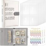 Classeur de d�fis d�conomies 100 jours a5avec enveloppes et carnet de suivi r�utilisables pour bureaumaison ...