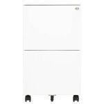 Classeur mobile - mango - armoire de bureau - blanc - 39x45x67 cm - acier m689