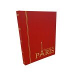 Classeur perfecta souvenir de paris pour timbres - poste. couleur - rouge