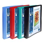 Classeur personnalisable a4 + exacompta kreacover 4 anneaux dos 4cm rouge
