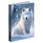 Classeur scolaire a4 anonym loup blanc 4 anneaux