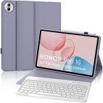 Clavier bluetooth pour tablette - edilix - azerty - violet - compatible honor pad 10 12. 1 - amovible ...