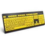 Clavier dordinateur filaire usb � gros caract�res � contraste �lev� et lettres surdimensionn�es pour ...