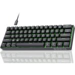 Clavier gamer m�canique 60% c�bl� avec interrupteur bleudk61se clavier gaming r�tro�clairage bleu glaciertype ...