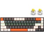 Clavier gamer m�canique 65% sans fil elebite� anti - ghosting rgb touches multim�dia compatible pc / ...