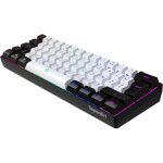 Clavier gaming 60% azerty noir et blanc filaire rgb r�tro - �clair�mini clavier gaming ultra - compact ...