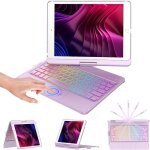 Clavier ipad 9�me g�n�ration 360� flip coque clavier sans fil bluetooth avec multi - touch trackpad & ...