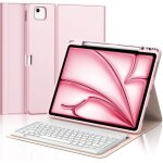 Clavier pour ipad air 13 (m2 / m3) 2024 / 2025 coque avec azerty franais clavier bluetooth magntique ...