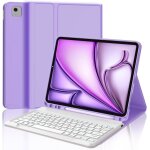 Clavier pour ipad air 13 pouces m2 2024 coque ipad air 13 avec clavier azerty fran�ais clavier magn�tique ...