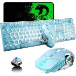Clavier de jeu m�canique filaire usb avec interrupteur bleu r�tro steampunk vintage style machine � �crire ...