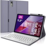 Clavier lenovo tab p11 2nd gen 11. 5 azerty franais clavier violet lavande - blanc