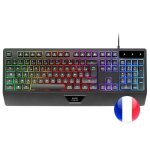 Clavier - mars gaming - mk124 - ergonomique avec repose - poignets - antighosting avanc - frgb rainbow ...