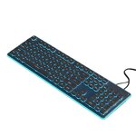 Clavier m�canique de jeu 104 touches r�tro�clairage rgb design ergonomique port usb durable noir