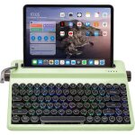 Clavier m�canique r�tro sans fil - woopso - ql75 - hot - swap - keycaps rondes - rgb programmable